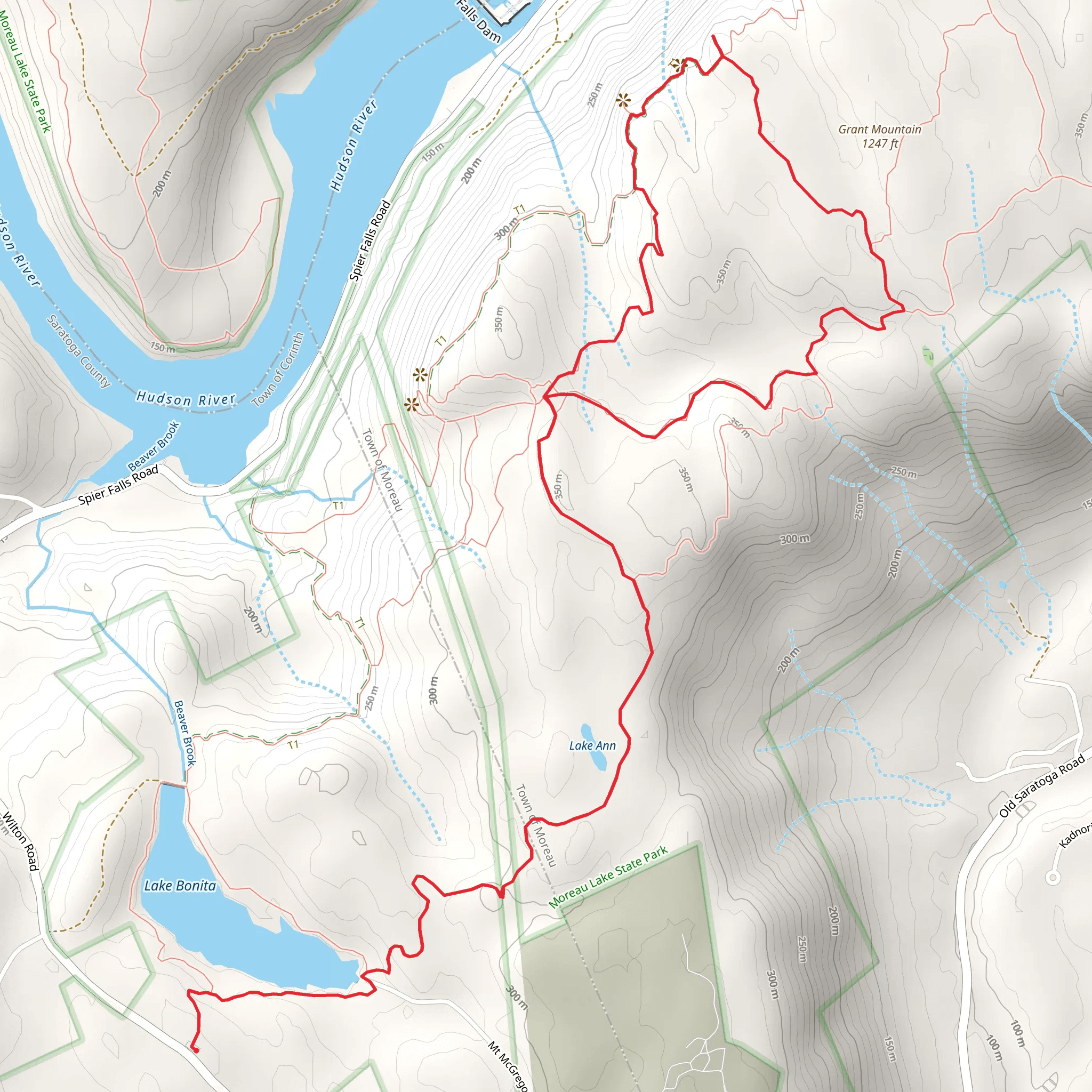 Grant Mountain Loop from Lake Bonita mobile static map