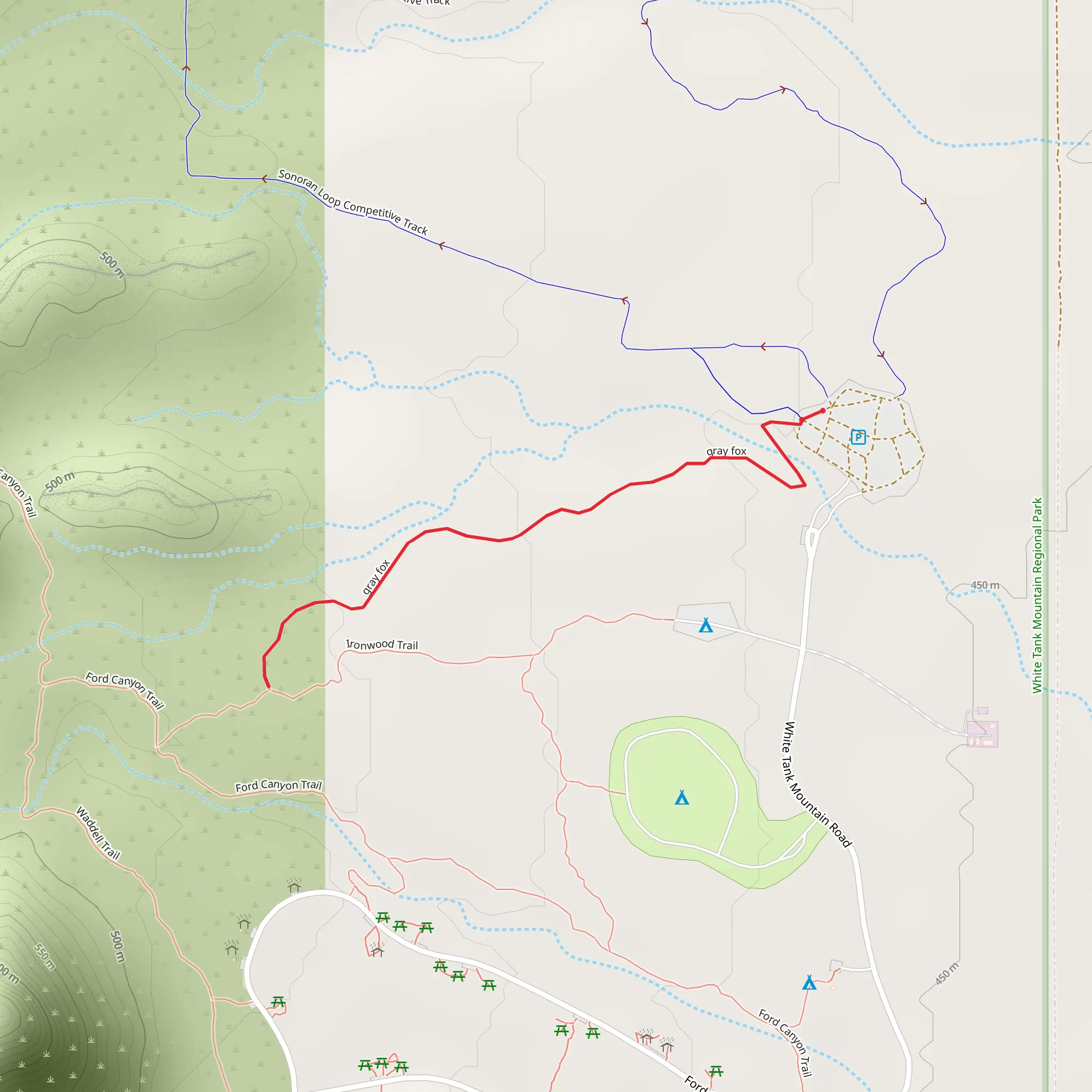 Gray Fox mobile static map