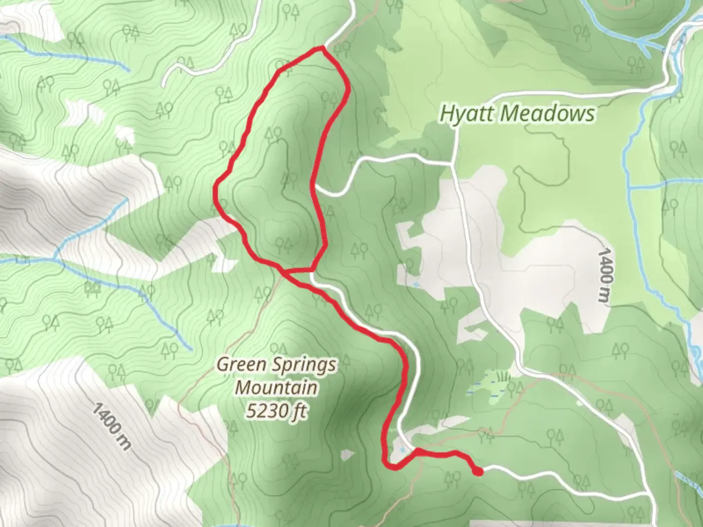 An image depicting the trail Little Hyatt and PCT Loop and its surrounding area.