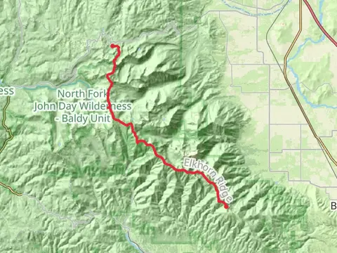 Elkhorn Crest Trail to Black Lake Trail via Marble Pass