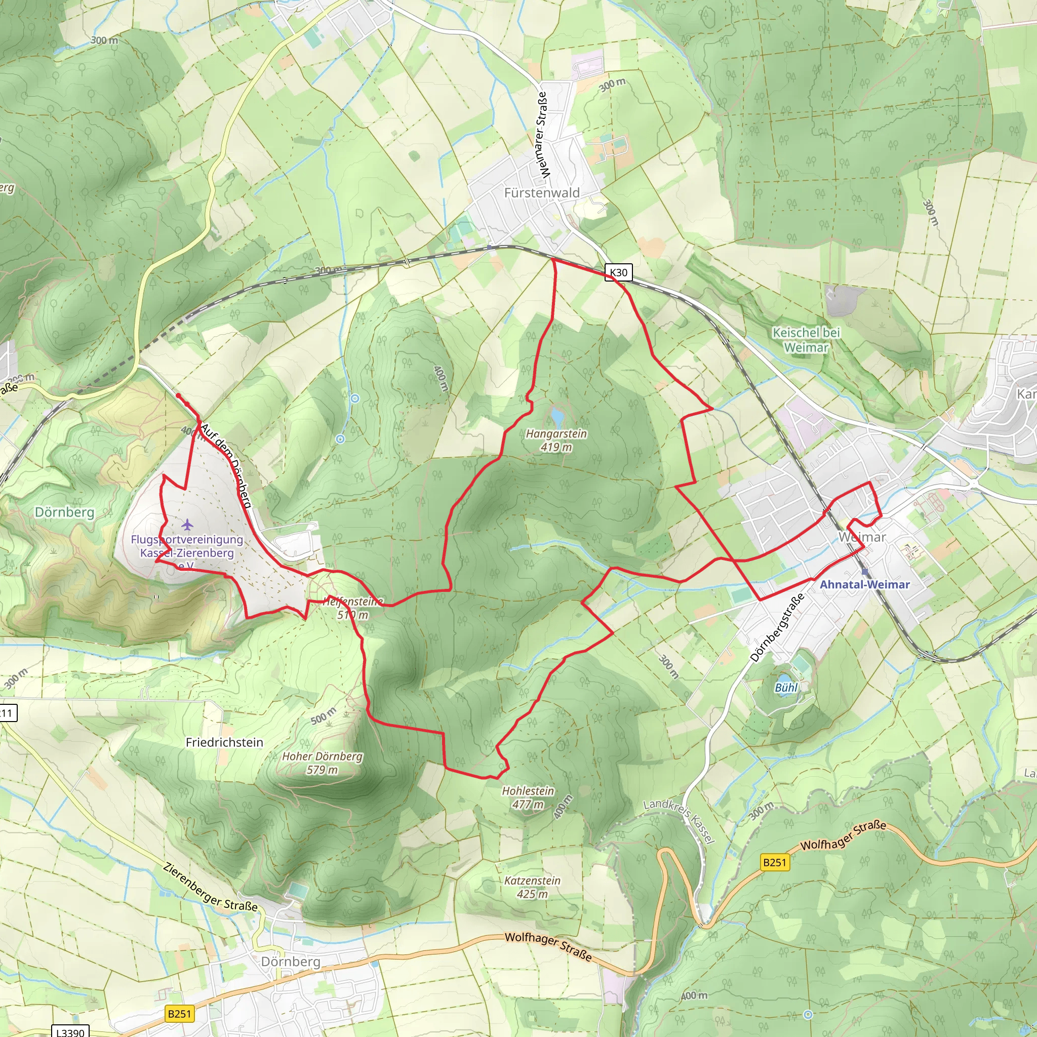 Naturpark Zentrum and Hangarstein Loop mobile static map