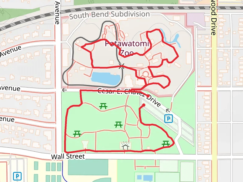 Potawatomi Park and Zoo Loop