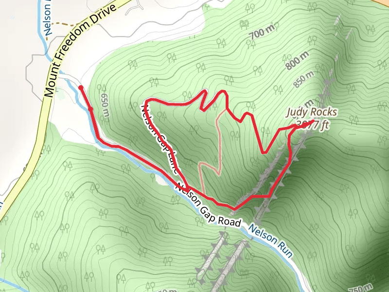 Judy Rocks and Nelson Gap Lane Loop