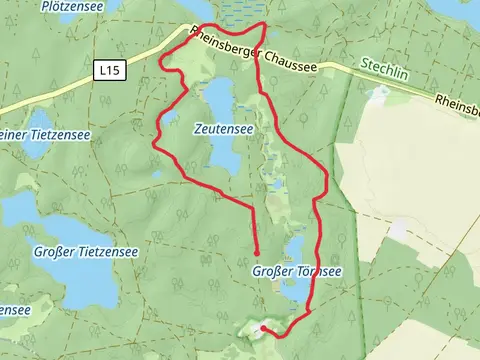 Großer Tornsee, Zeutensee and Große Fuchskuhle Loop