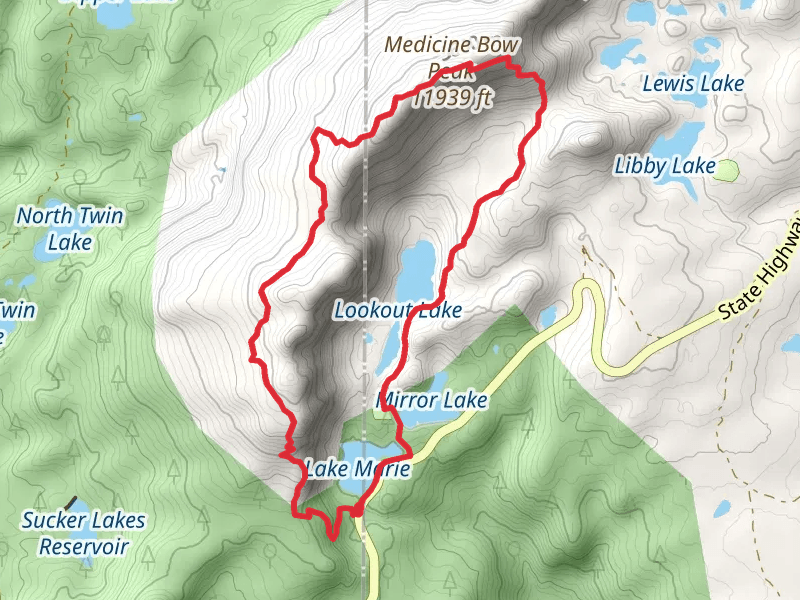 Lookout Lake and Medicine Bow Peak Trail