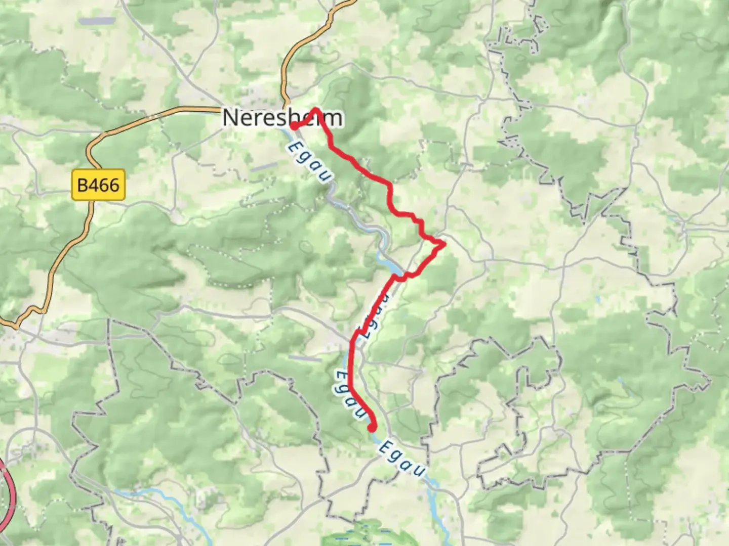 An image depicting the trail Neresheim to Ballmertshofen via Härtsfeldsee and Albschaeferweg and its surrounding area.