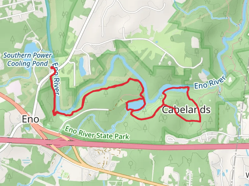 Laurel Bluffs, Eno River Quarry and Cable Lands Loop Trail