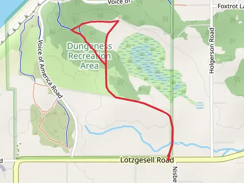 Loop beside Dungeness Recreation Area Campground