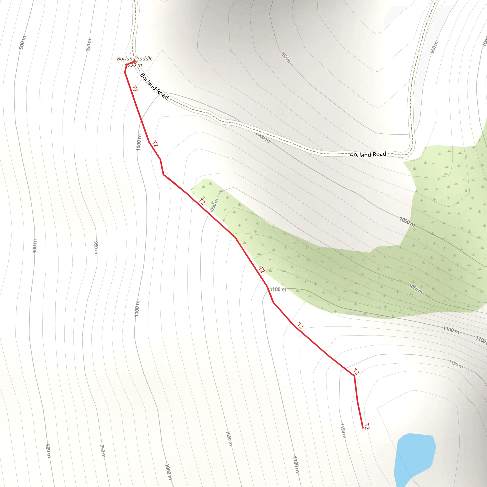 Mt Burns Tarns Track mobile static map