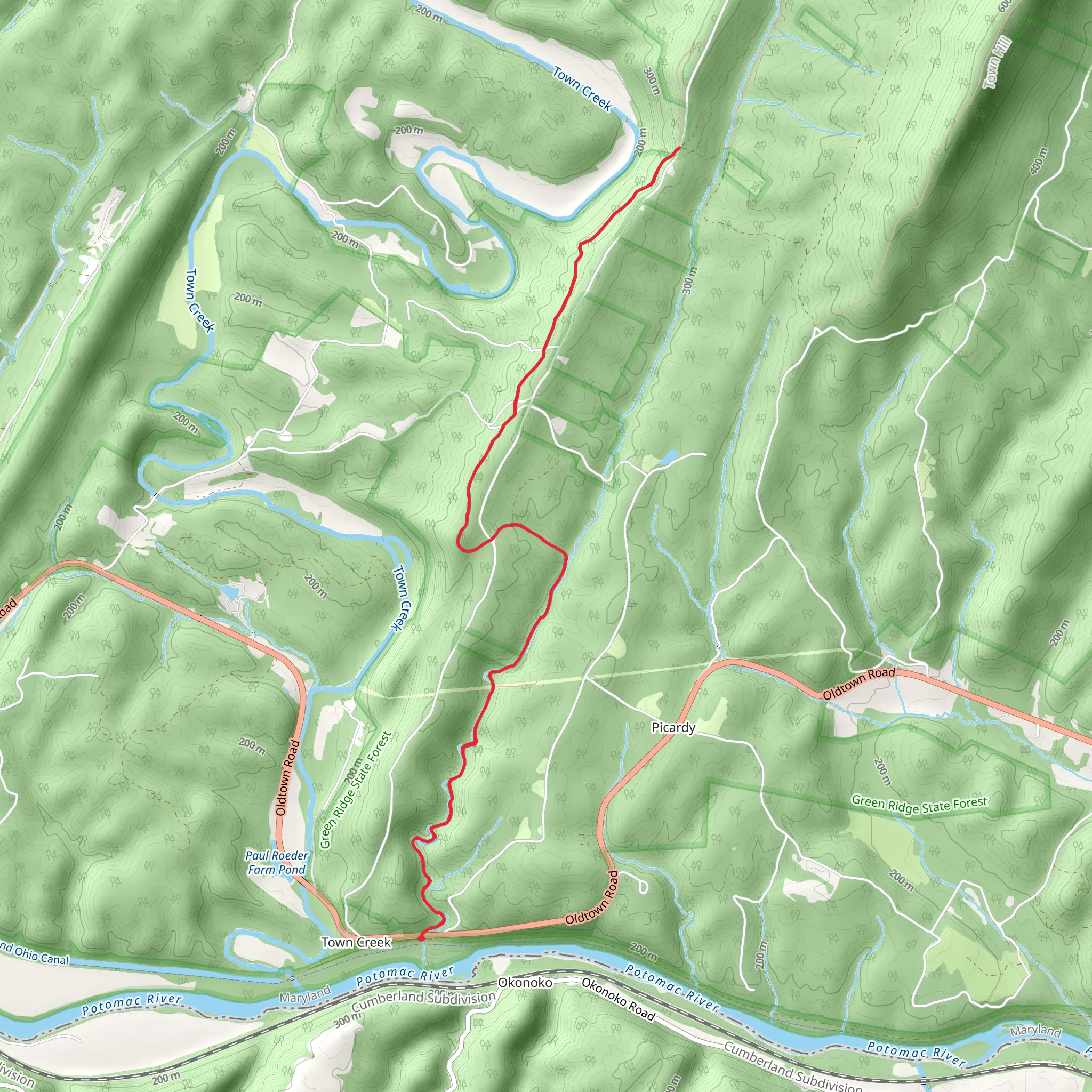 Big Run Walk mobile static map