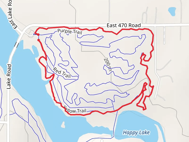 Happy Lake via Red Trail and Purple Trail Loop