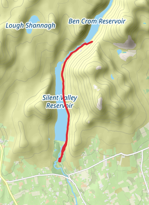 Silent Valley Walk mobile static map