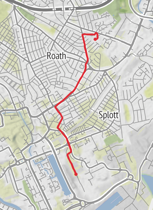 Hike from Cardiff mobile static map