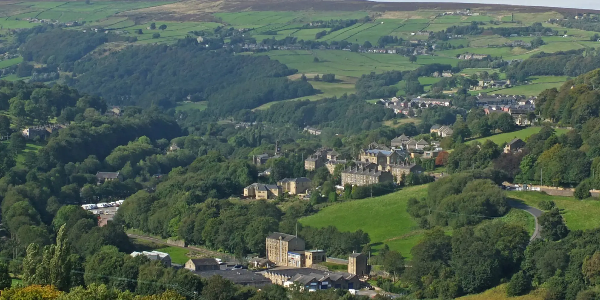 An image depicting the trail Luddenden Foot Circular and its surrounding area.