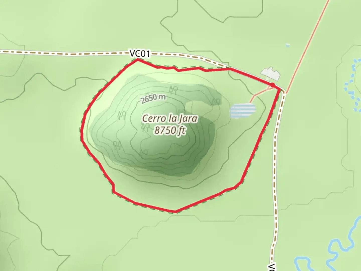 An image depicting the trail Cerro La Jara Loop Trail and its surrounding area.