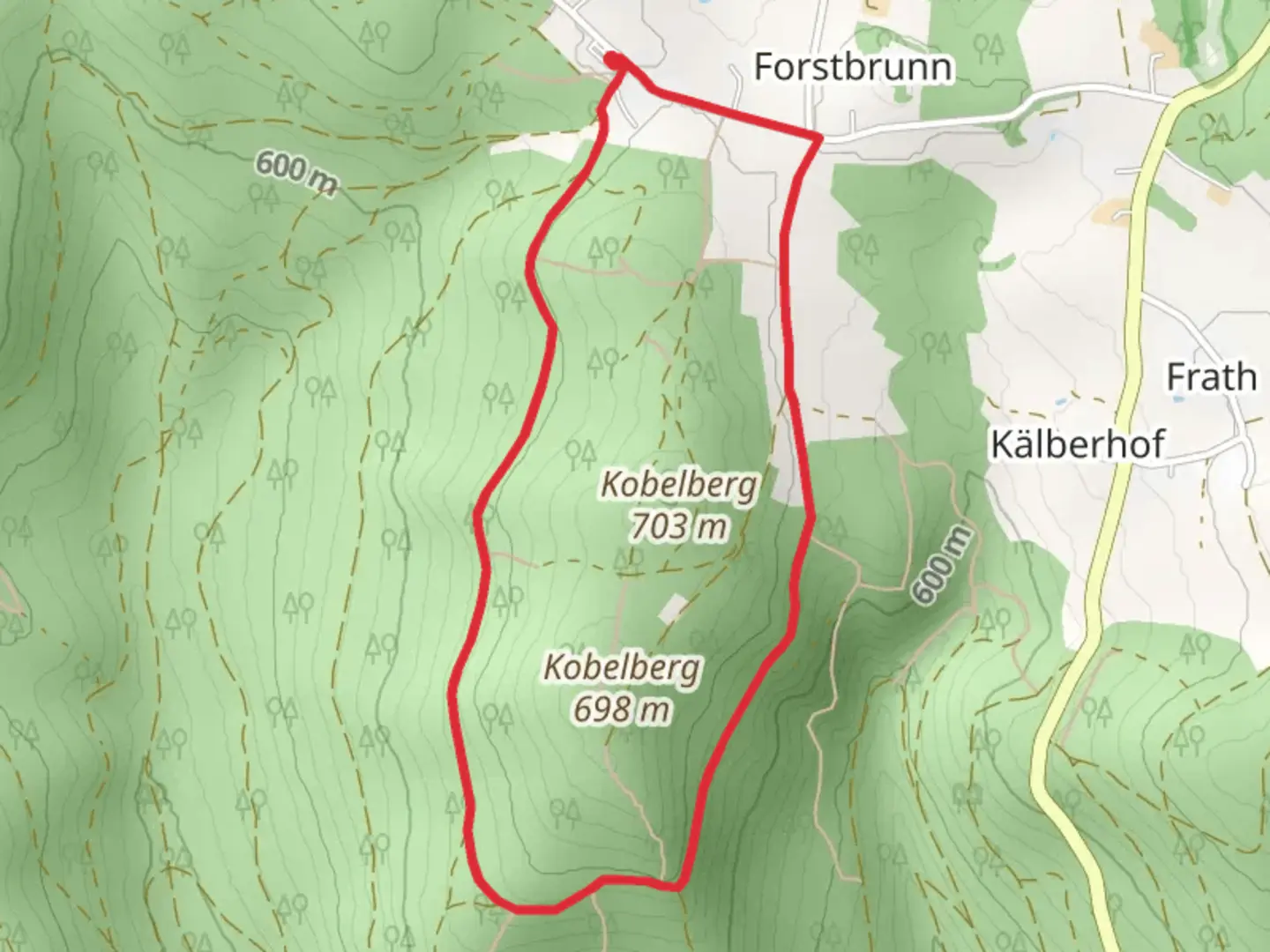 An image depicting the trail Wanderweg 7 Loop and its surrounding area.