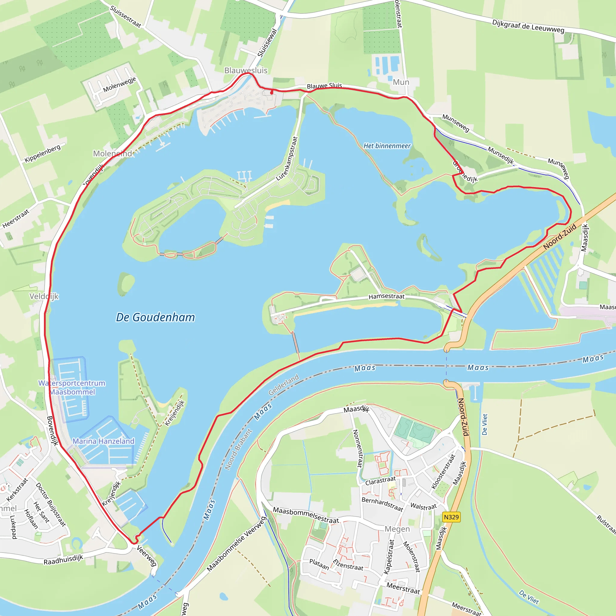 Het Binnenmeer and De Goudenham Loop mobile static map
