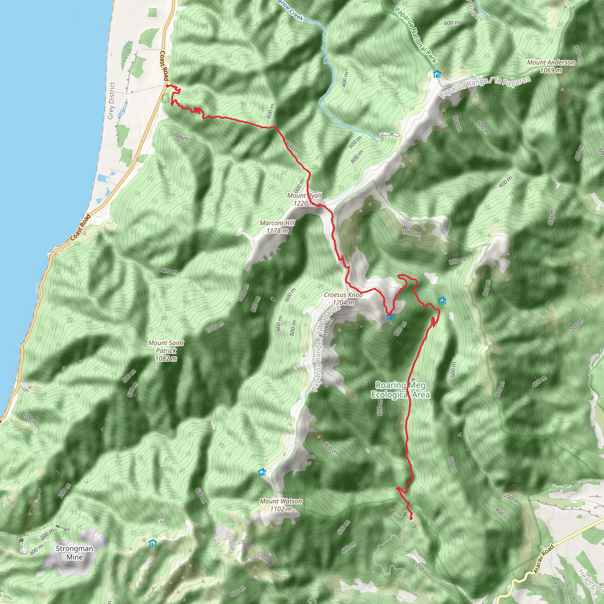 Croesus Track mobile static map