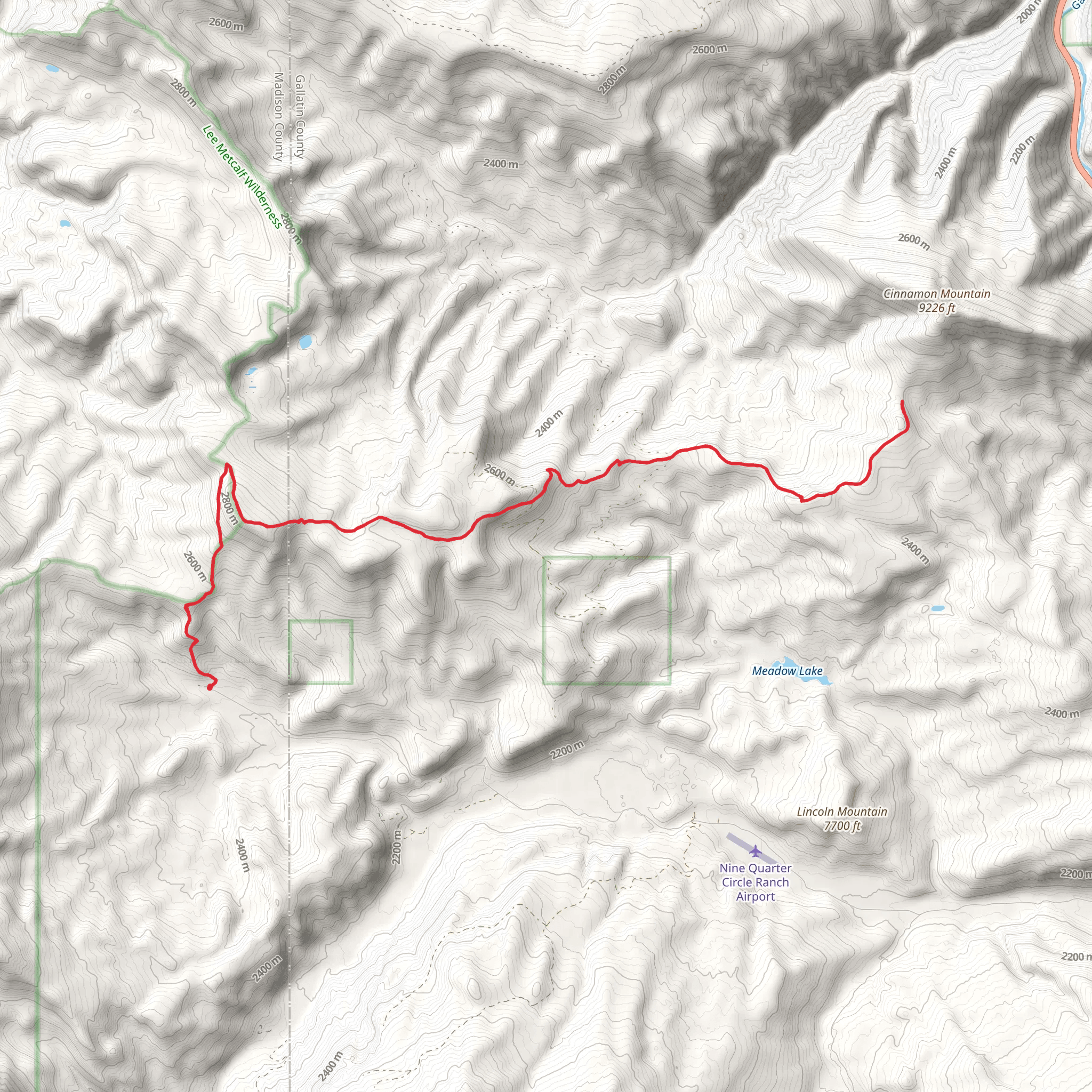 Lizard Lakes via Inspiration Divide Trail mobile static map