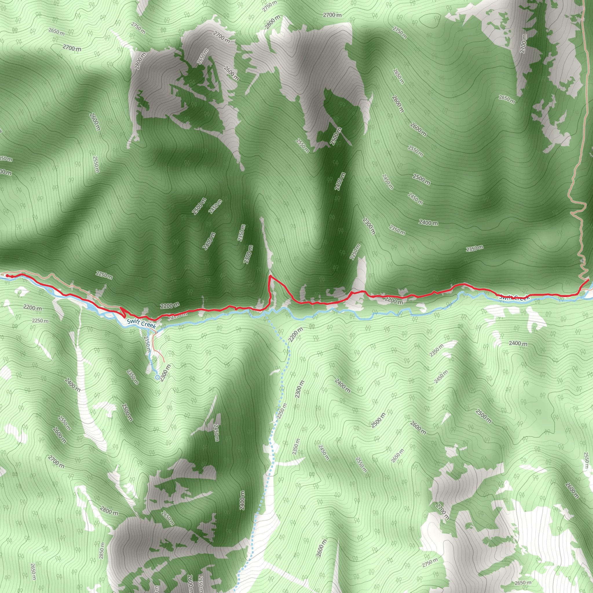 Swift Creek Trail mobile static map