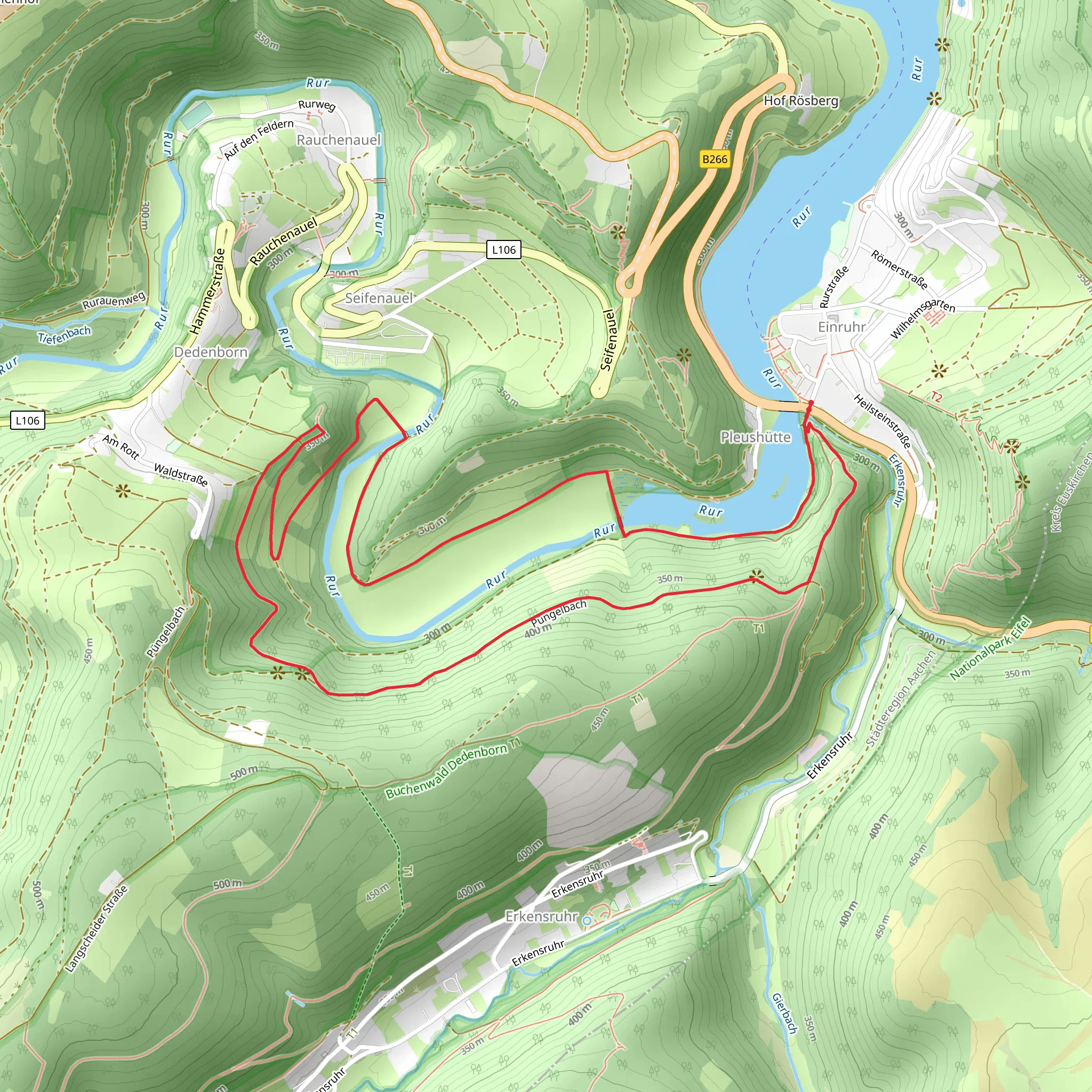 Rur Panoramaweg Loop - Einruhr mobile static map