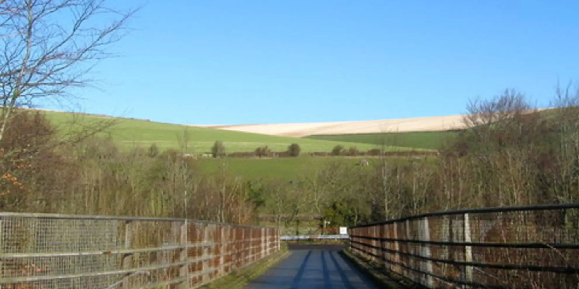 An image depicting the trail Housedean Farm to Southease and its surrounding area.