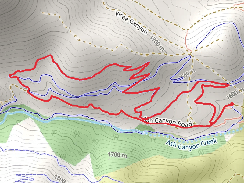 Deer Run, Evidence and Ash Canyon Road Loop