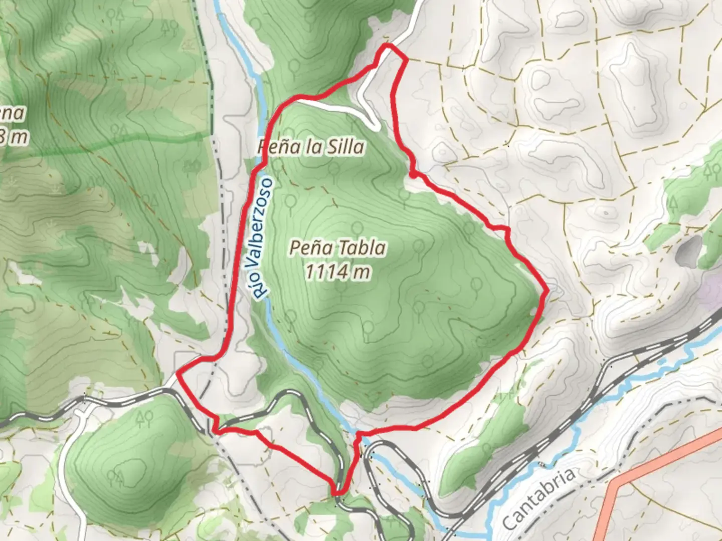 An image depicting the trail Route of the Henestrosas to Market PR S 35 and its surrounding area.