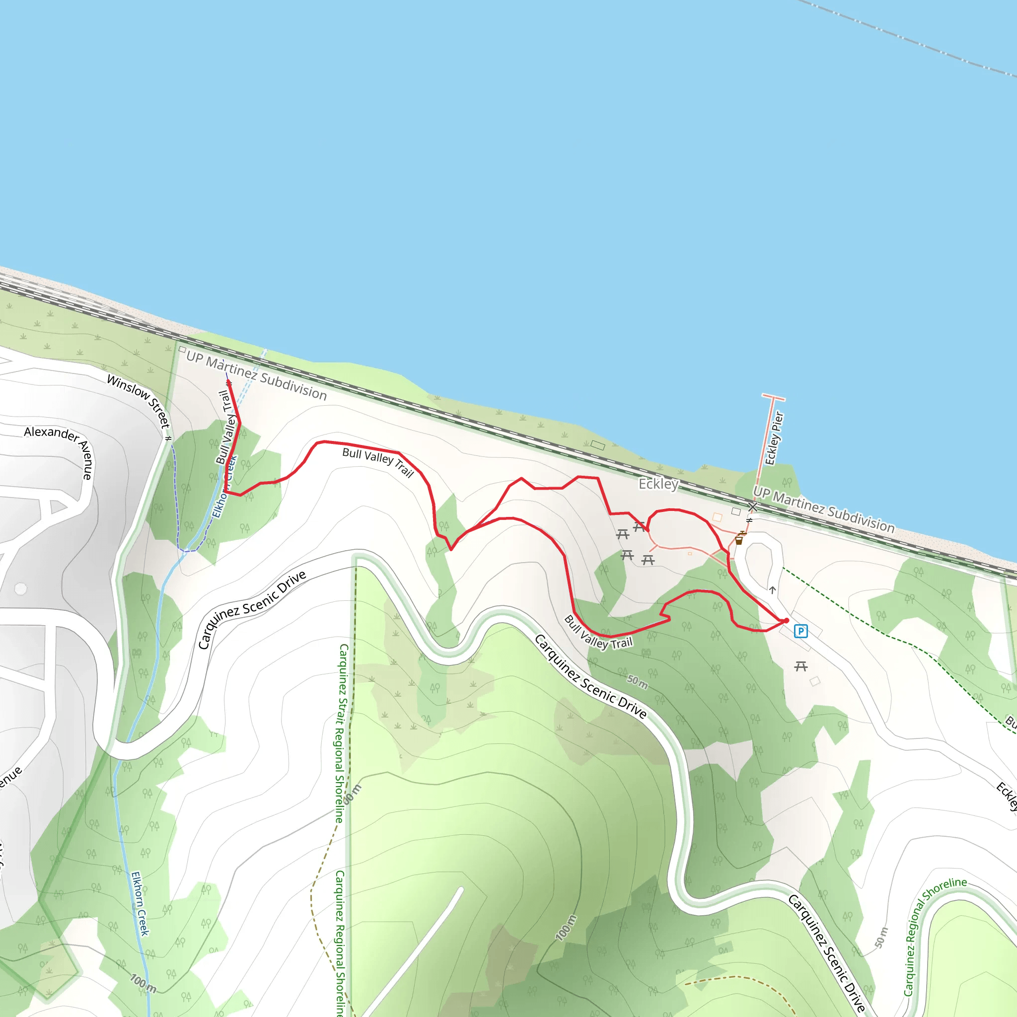 Bull Valley Loop Trail mobile static map