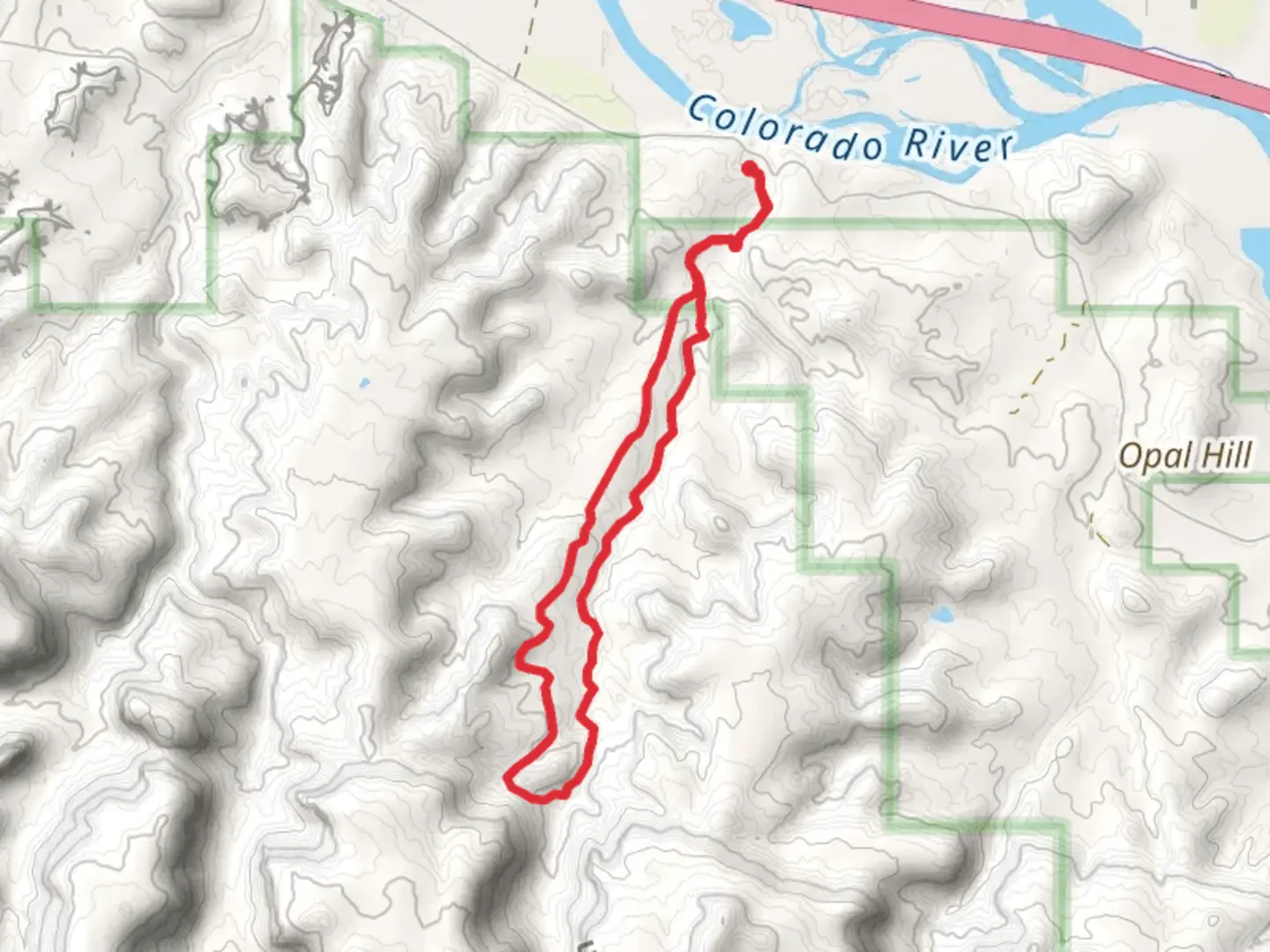 An image depicting the trail Flume 1 Loop and its surrounding area.