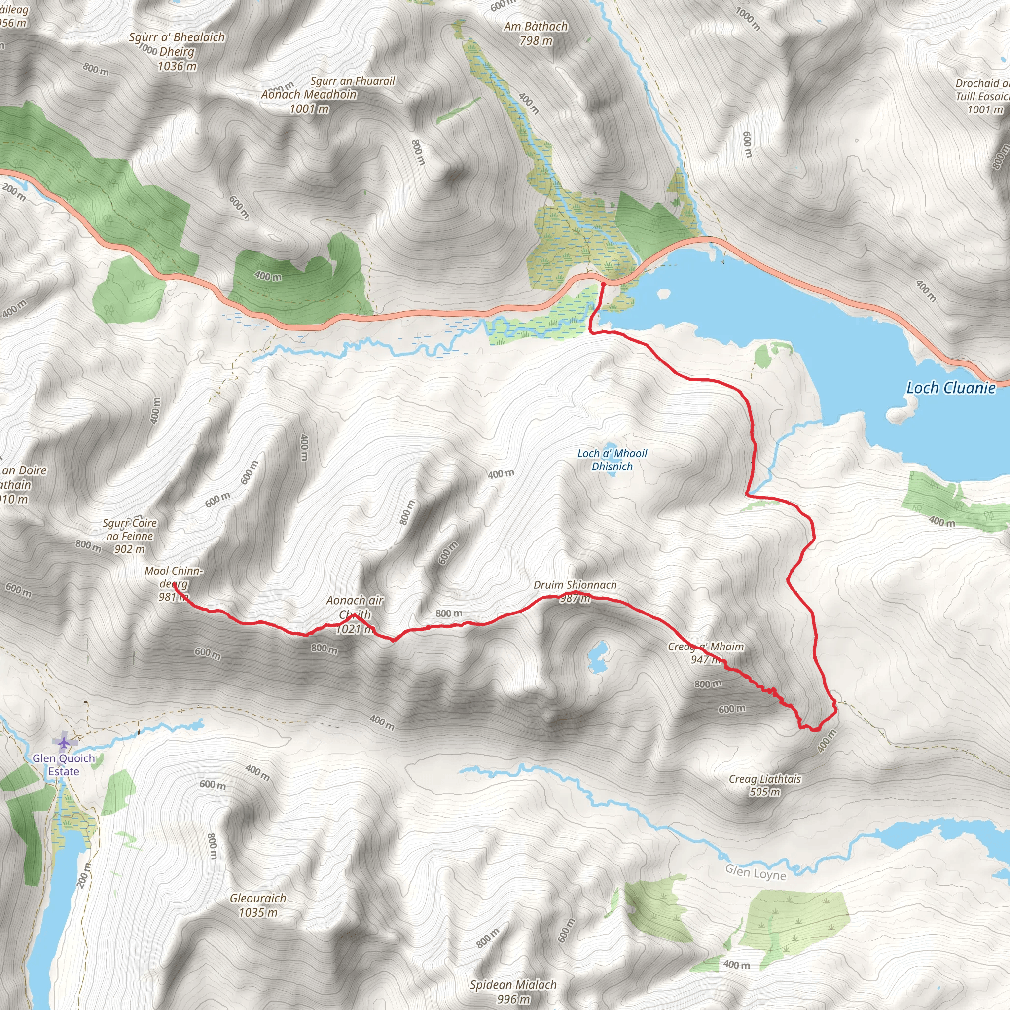 Maol Chinn - Dearg mobile static map
