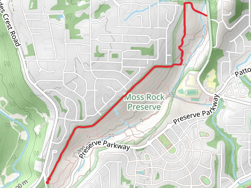 Moss Rock Preserve Powerline and Orange Trail