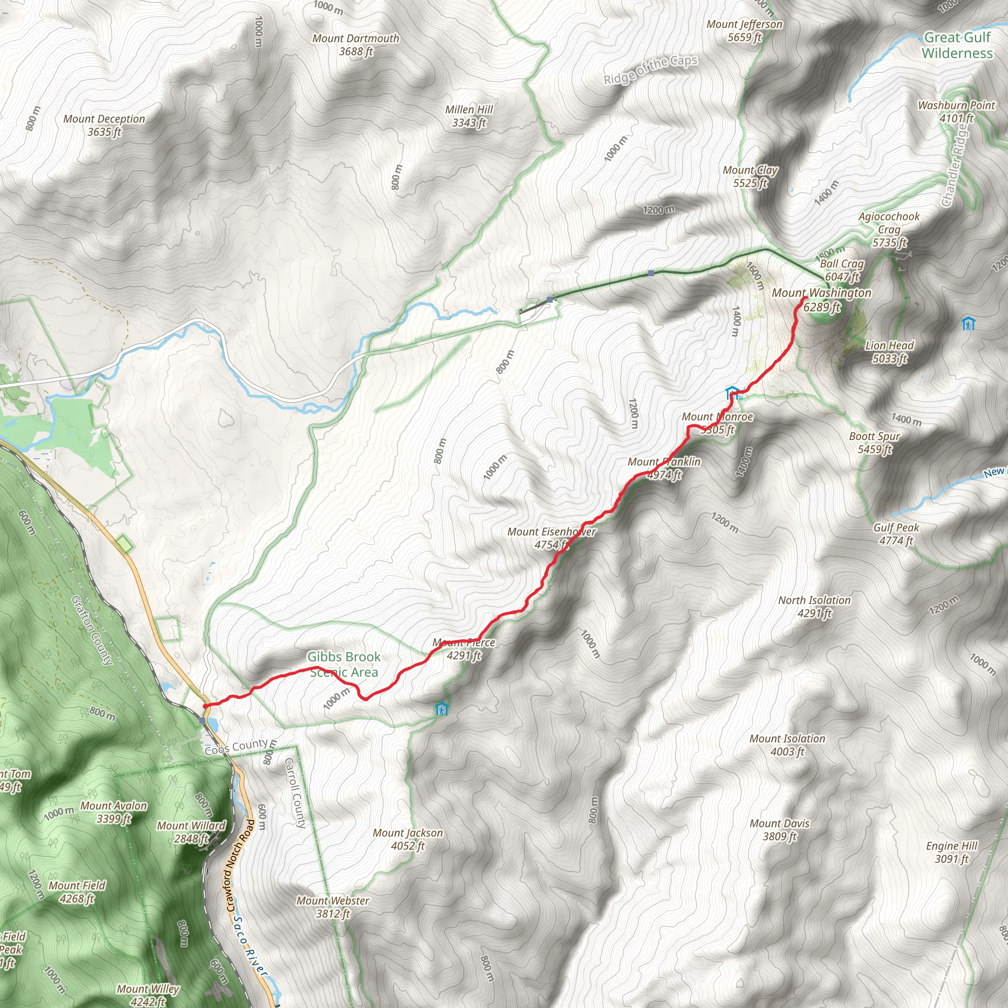 Crawford Path mobile static map
