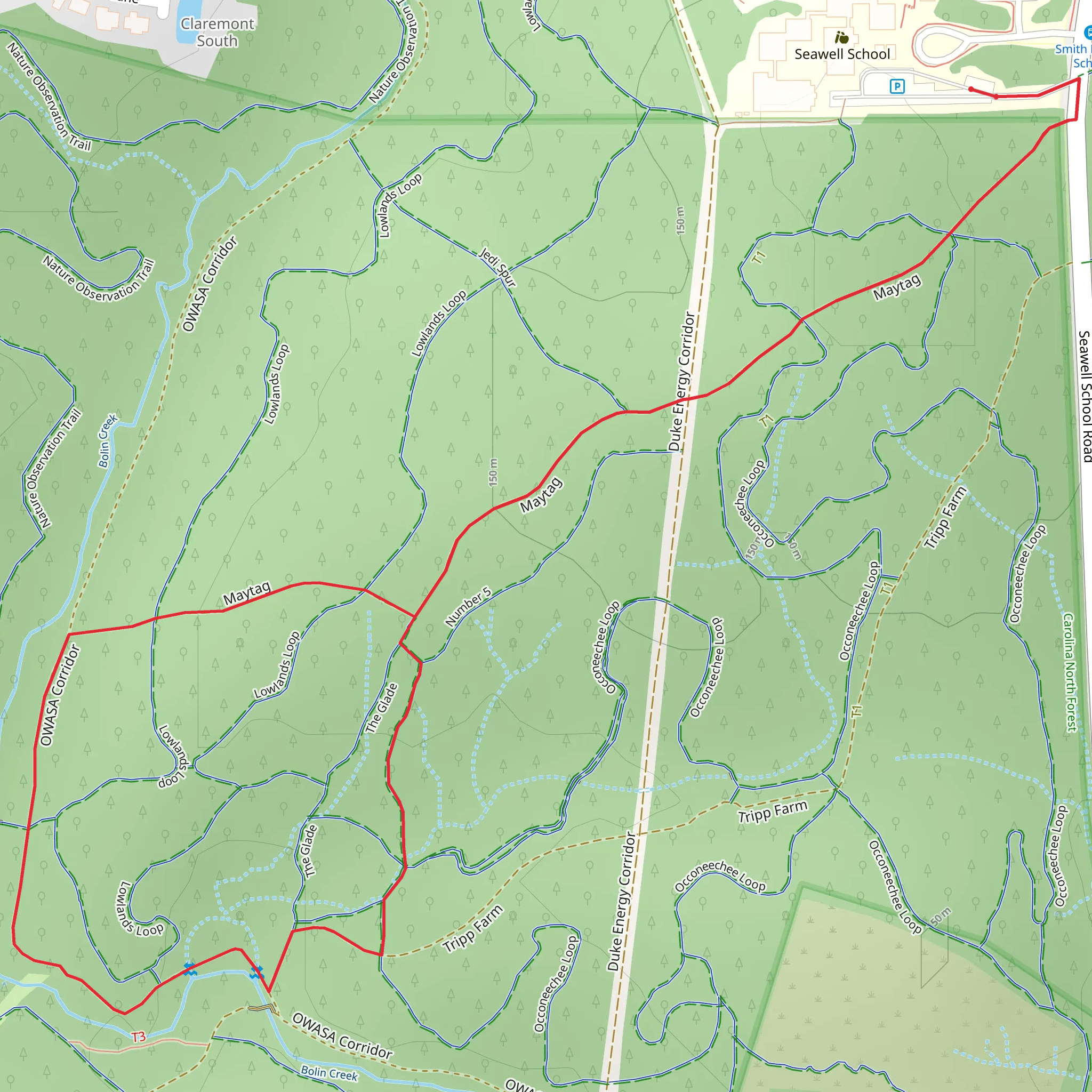 Maytag and Occoneechee Loop mobile static map