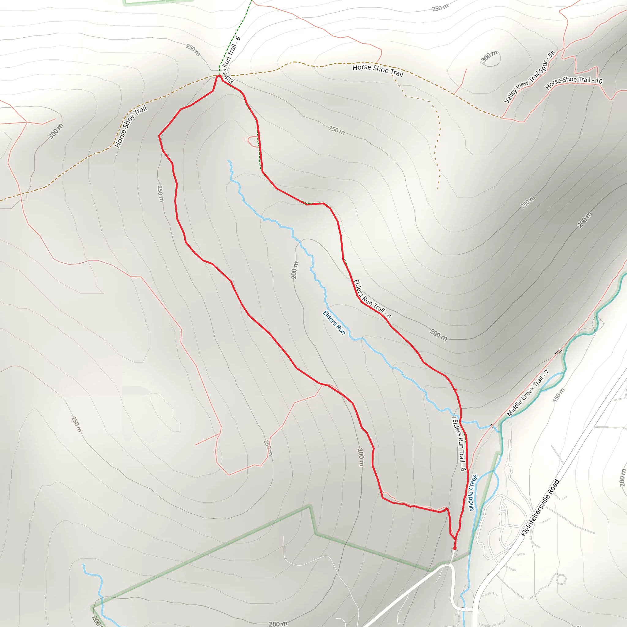 Elders Run Trail Loop mobile static map