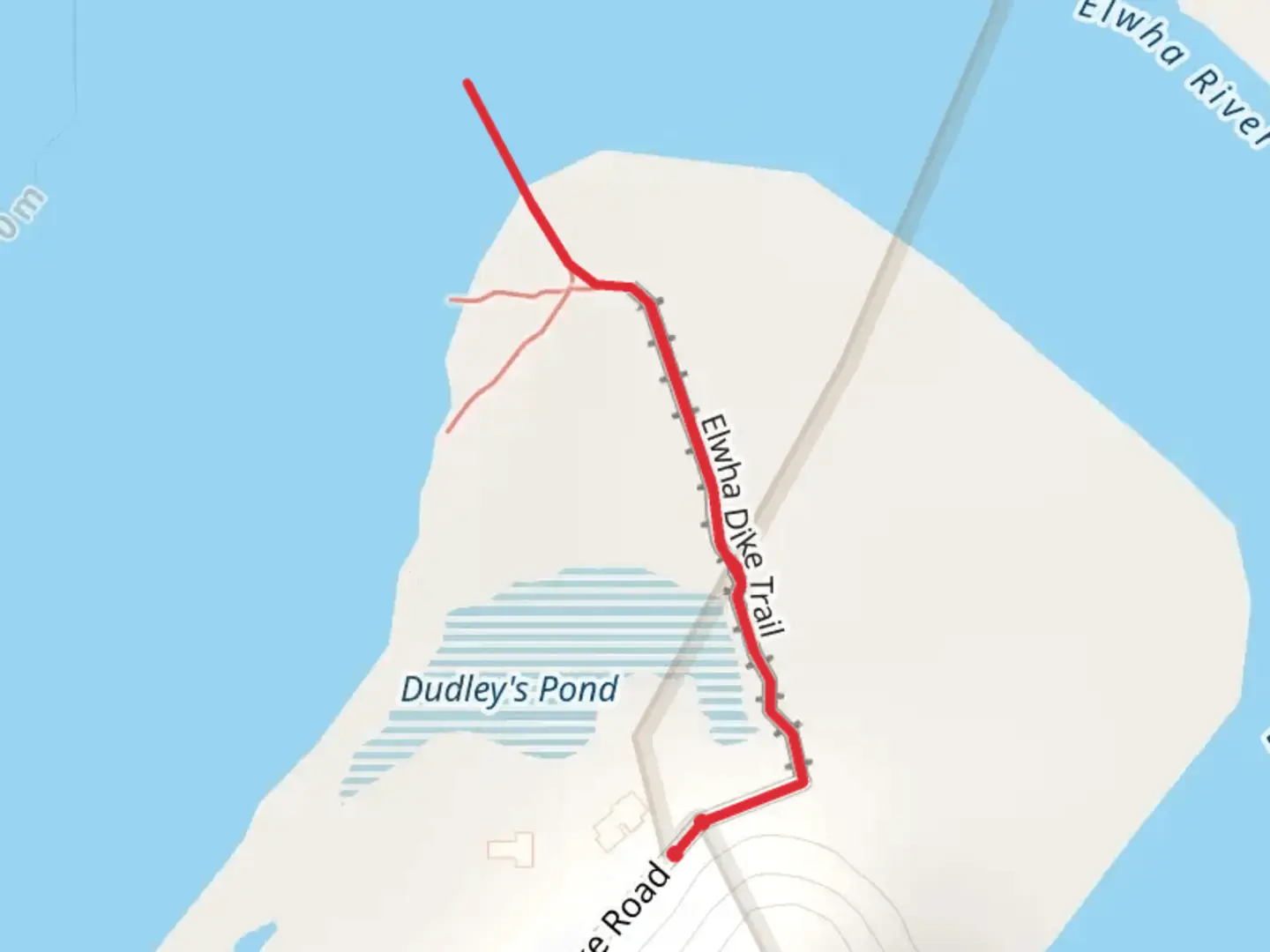 An image depicting the trail Elwha Dike Trail and its surrounding area.