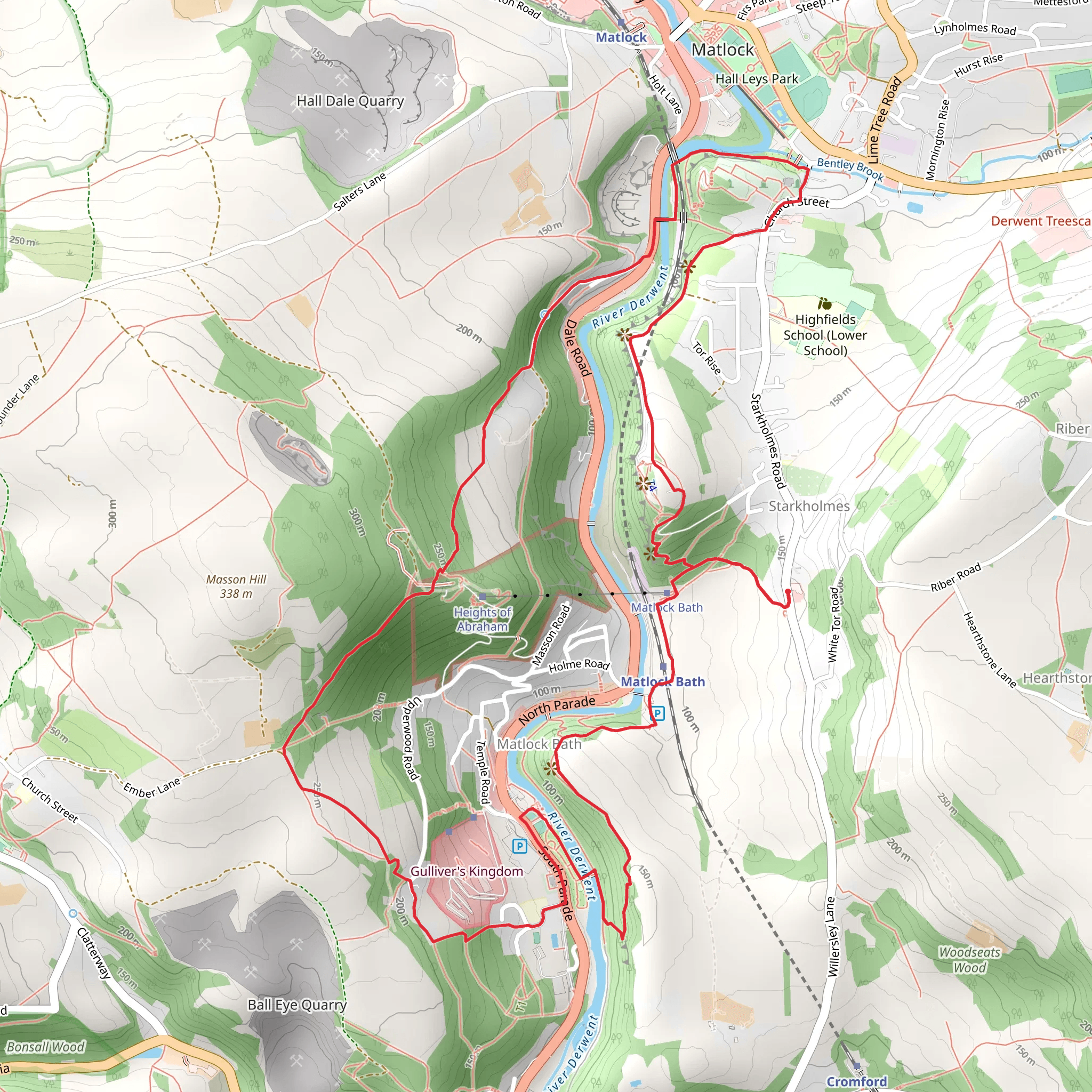 Matlock Bath mobile static map