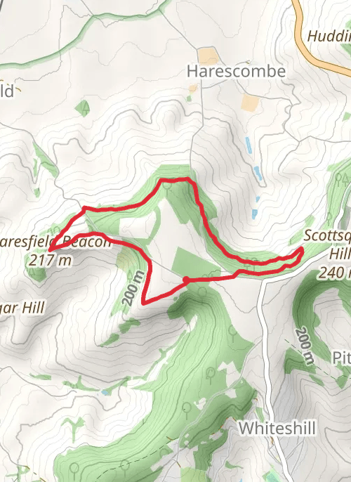 Cotswold Way - Haresfield Hill mobile static map