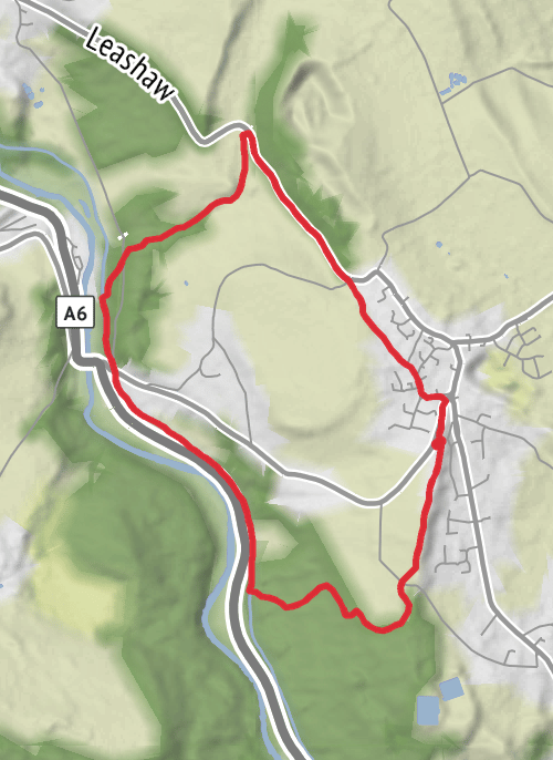 Hike from Crich mobile static map