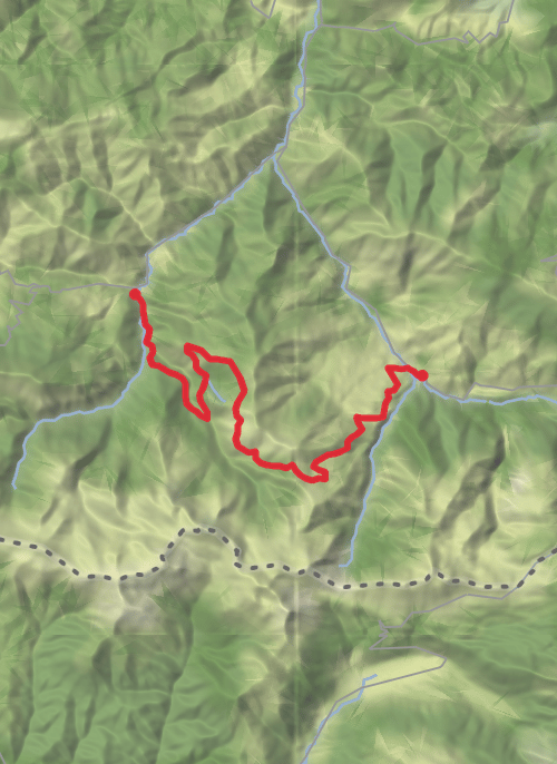 Hike from Larrau mobile static map