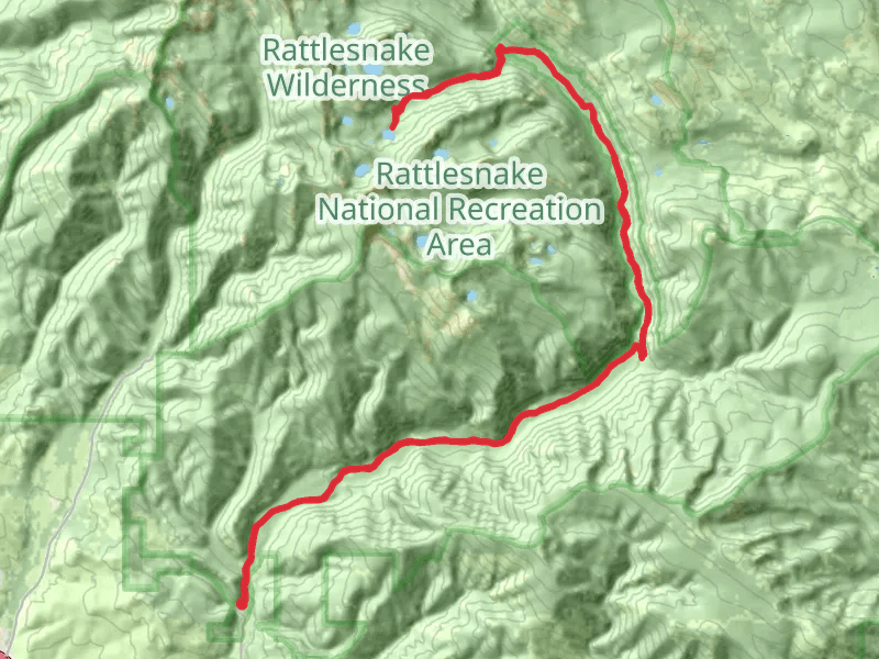 Carter Lake via Rattlesnake Trail