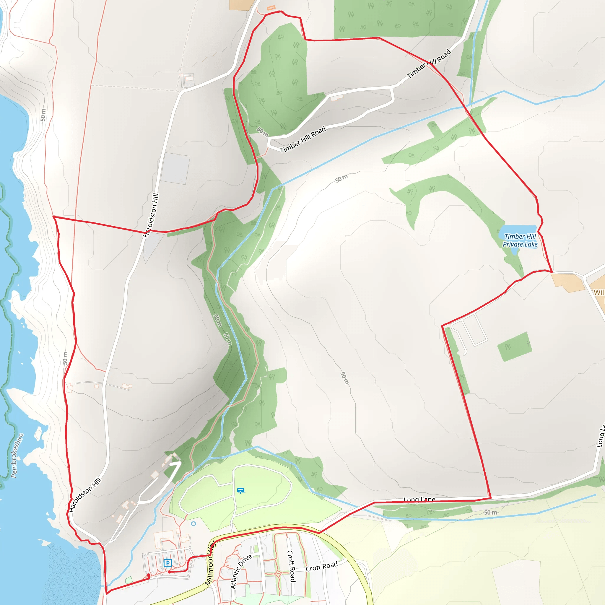 Broad Haven - Haroldston Wood mobile static map