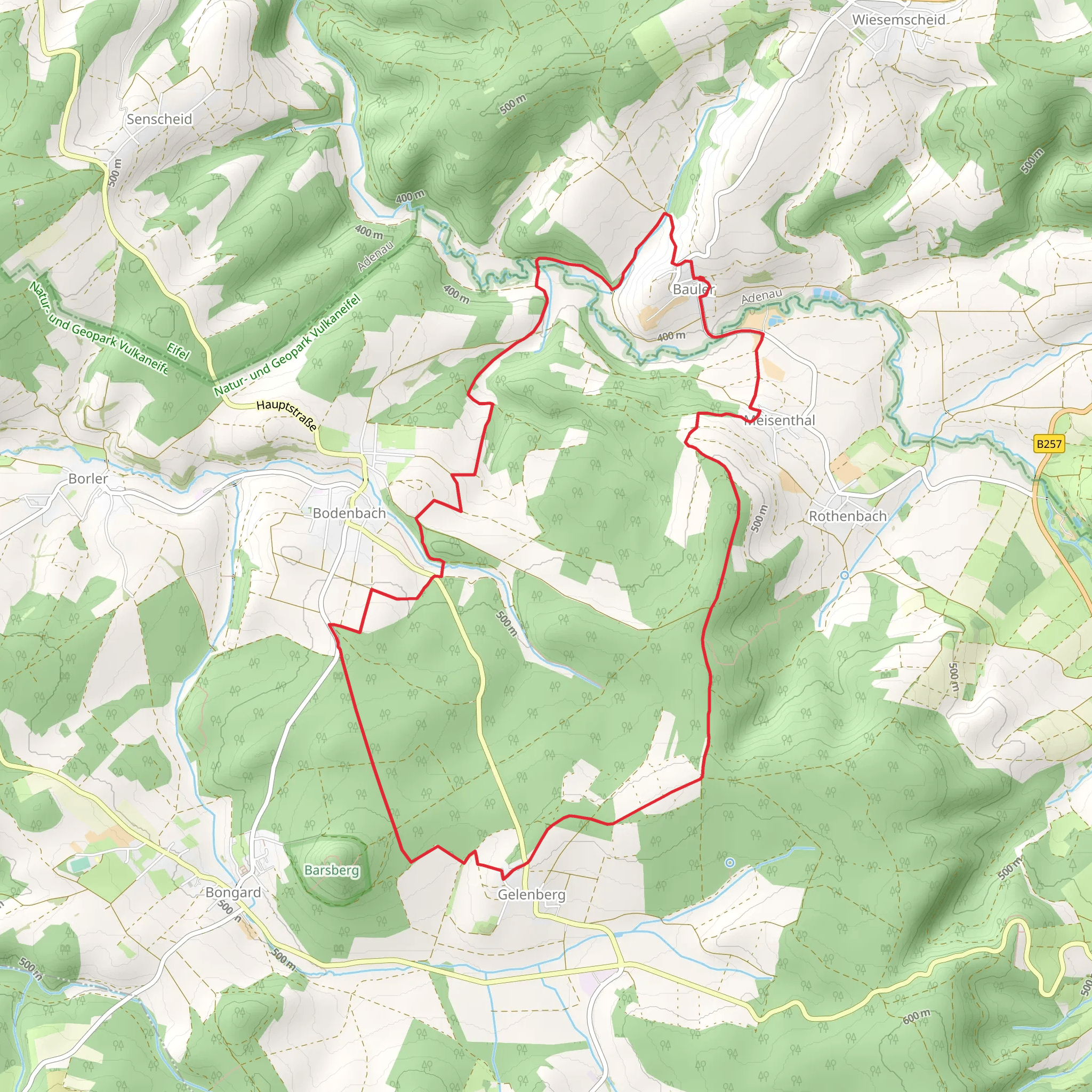 Bauler to Gelenberg Loop mobile static map