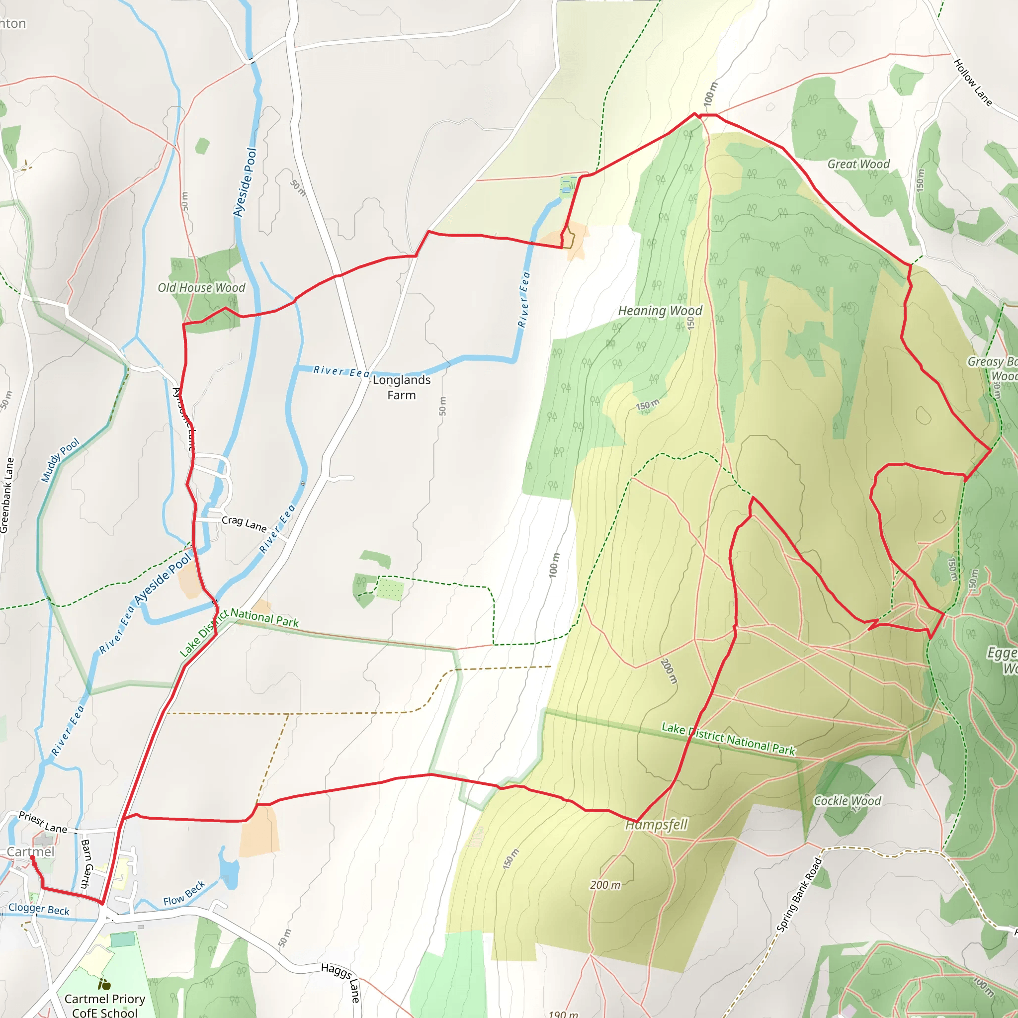 Broughton Country Park Loop mobile static map