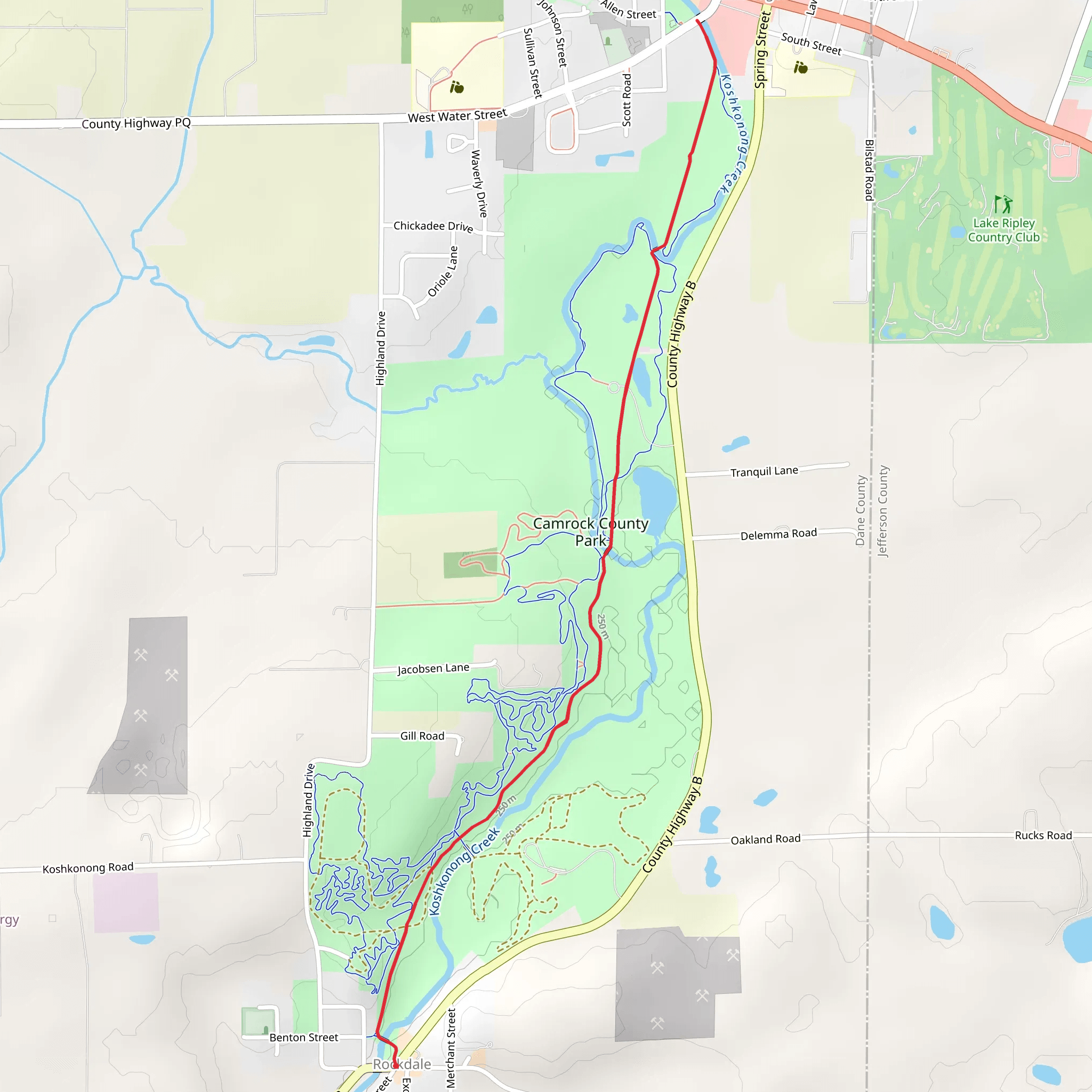 CamRock Trail mobile static map