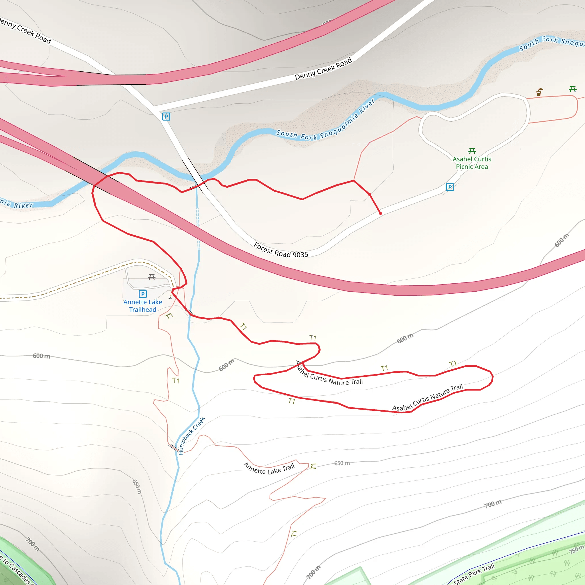 Asahel Curtis Nature Trail mobile static map