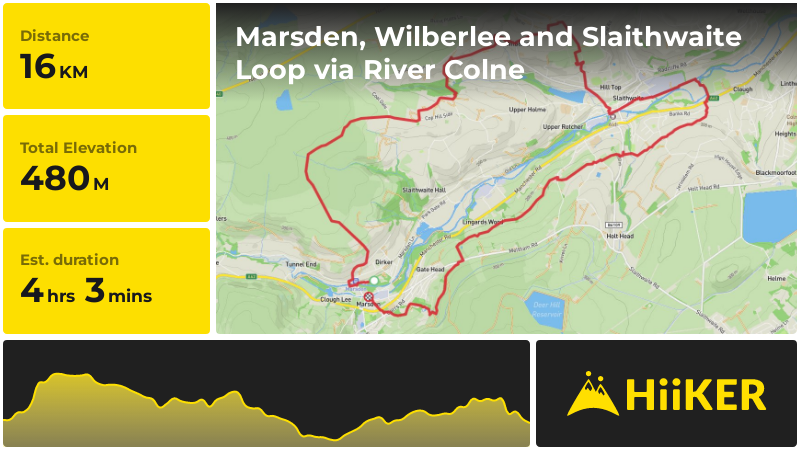 Marsden Wilberlee And Slaithwaite Loop Via River Colne Kirklees E