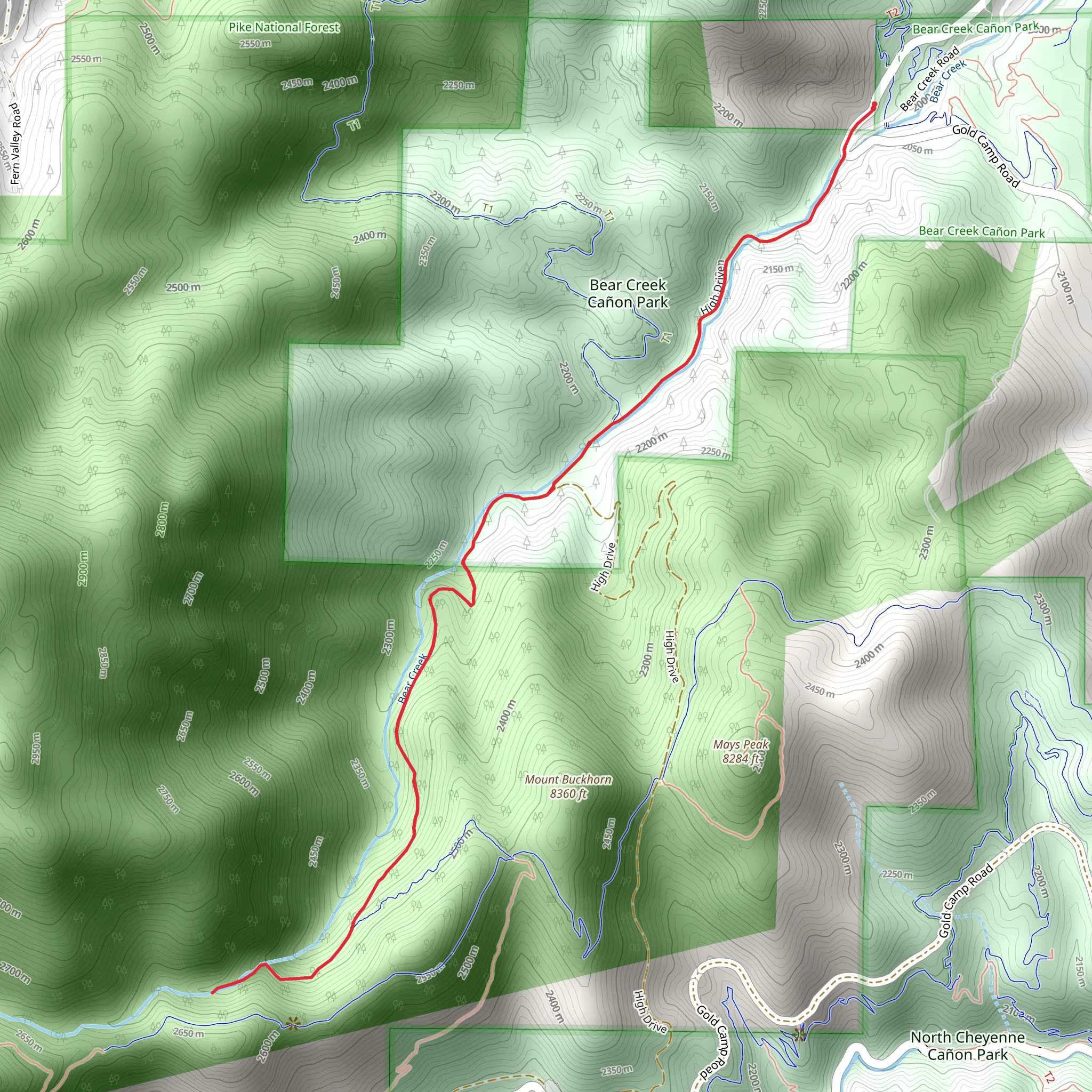 Bear Creek mobile static map