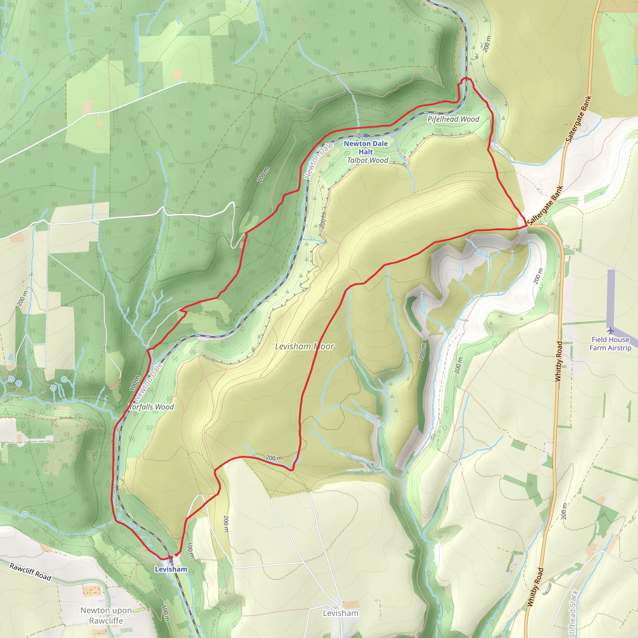 Hole of Horcum from Levisham Station mobile static map
