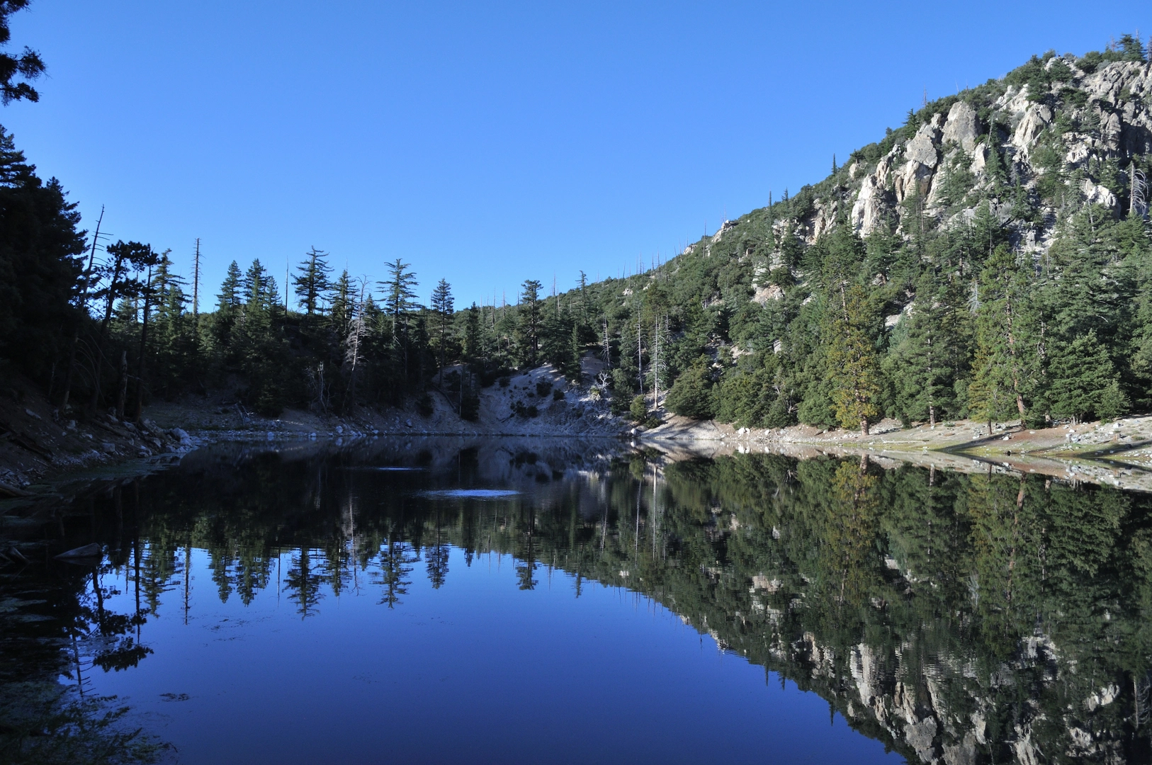 An image depicting the trail Crystal Lake, Islip Wawona and Big Cienega Loop Trail and its surrounding area.